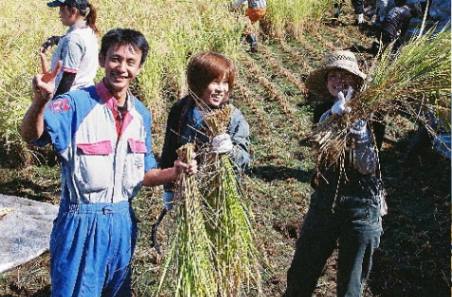 お田植え祭りの参加者